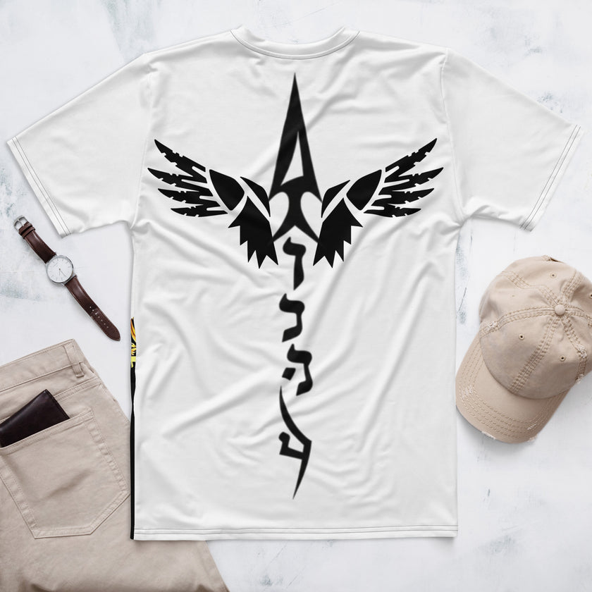 APN White Tribal Adonai Spear Men's t-shirt