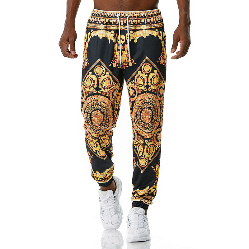 Printed jogging pants casual pants