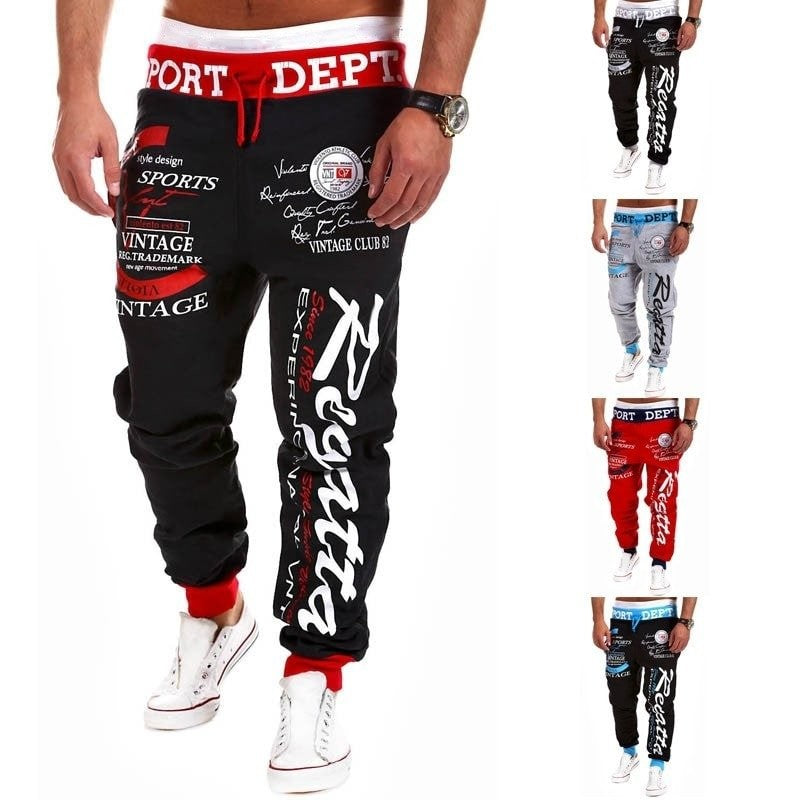 Sport Pants Letter Print Skinny Harem Pants