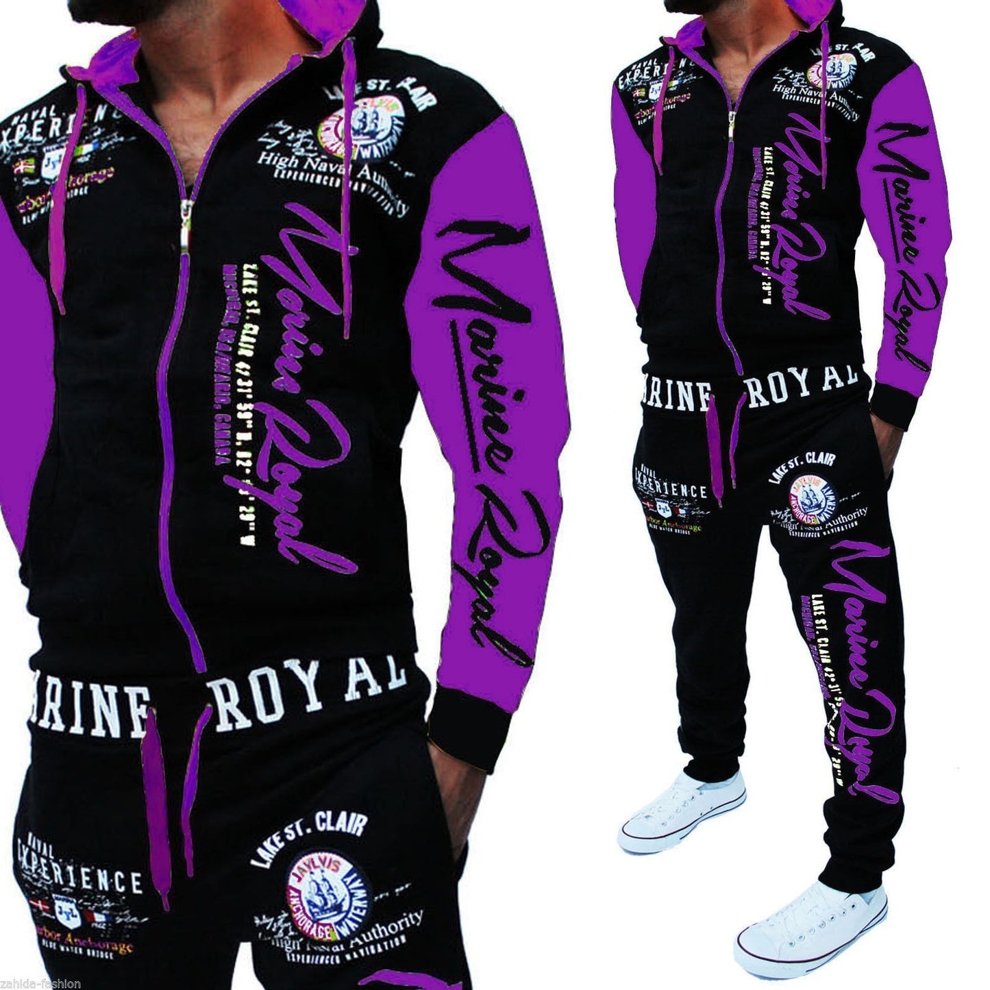 Men Tracksuit 2 Piece Tops and Pants