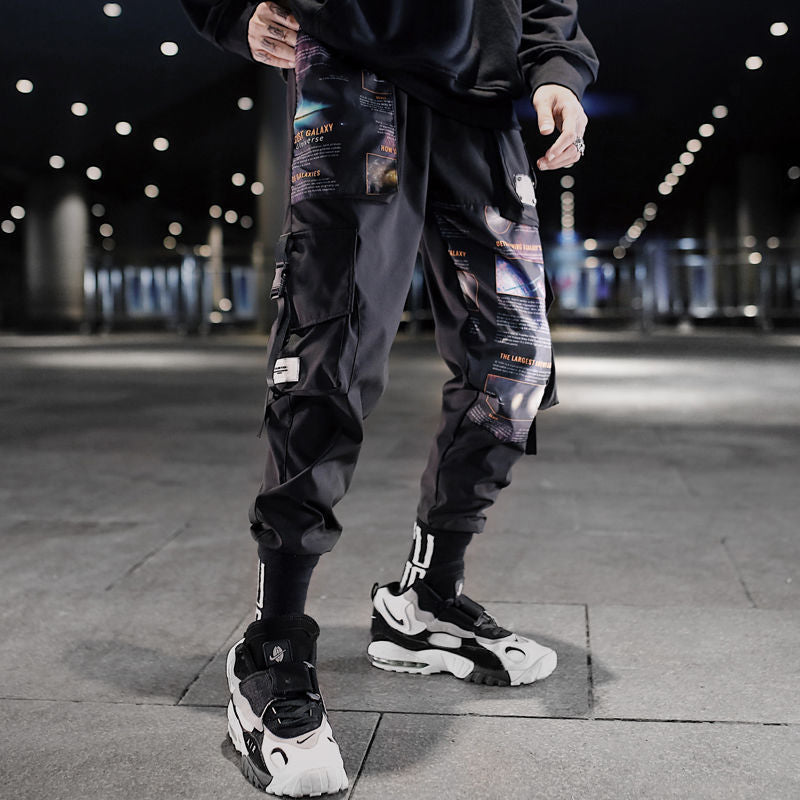 strapped men's cropped casual jogger