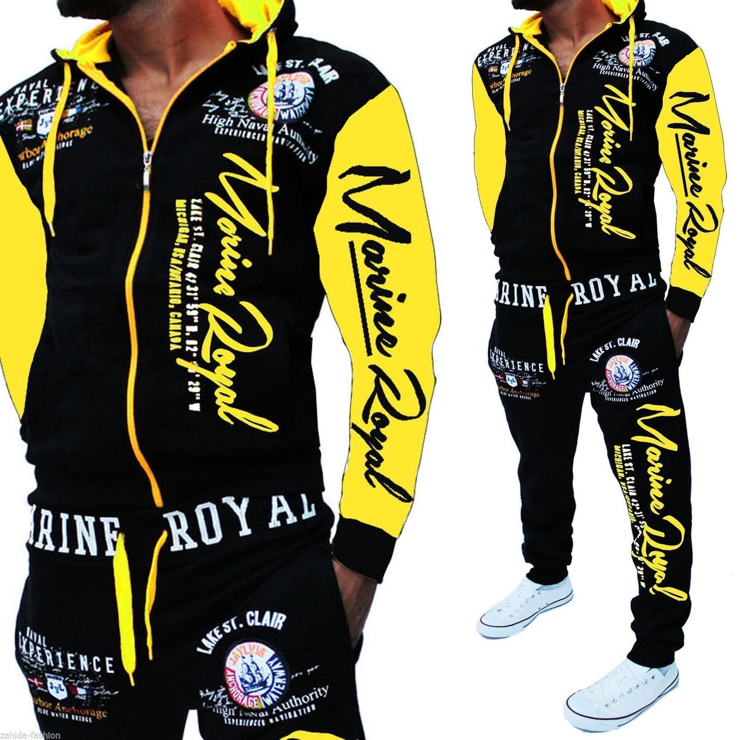 Men Tracksuit 2 Piece Tops and Pants