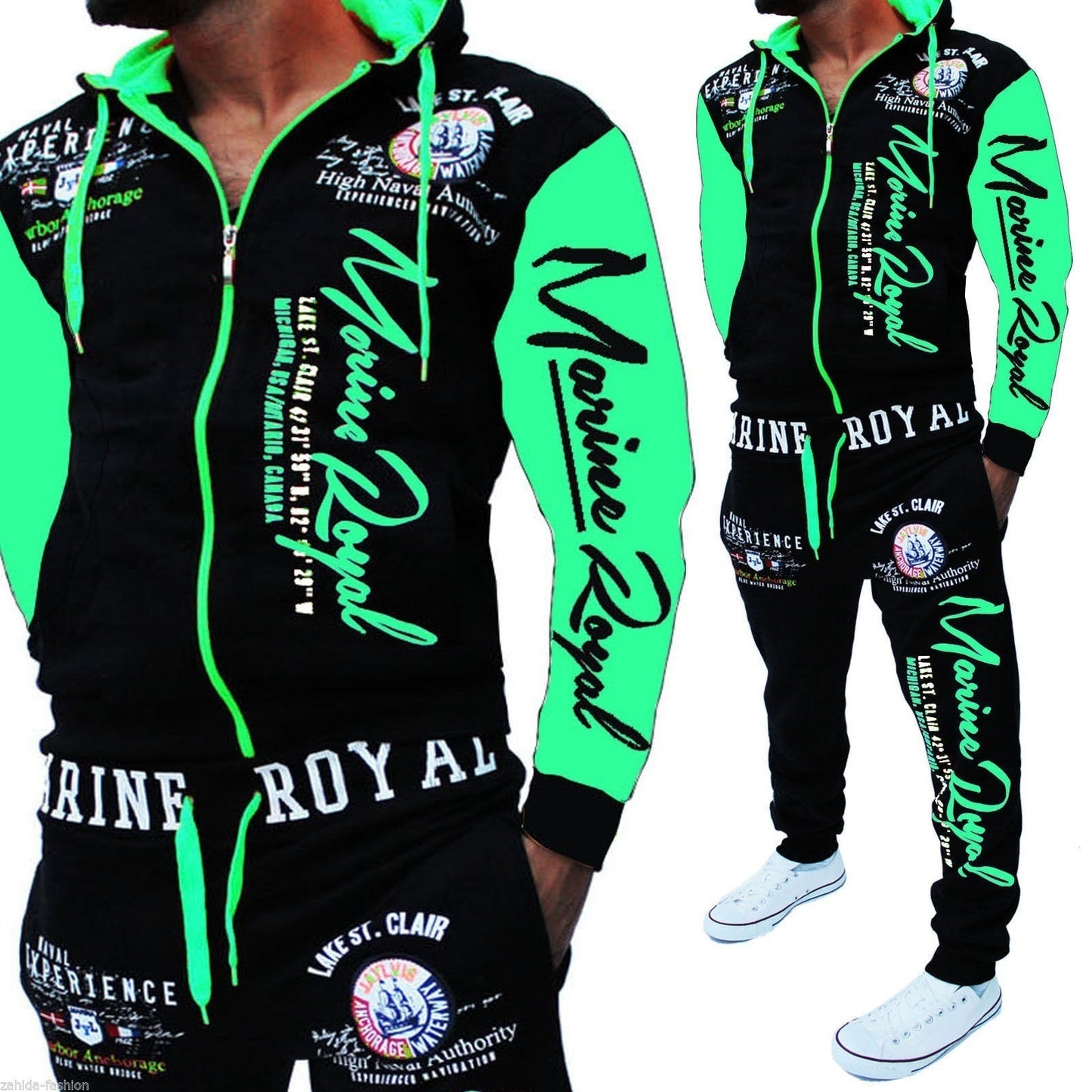 Men Tracksuit 2 Piece Tops and Pants