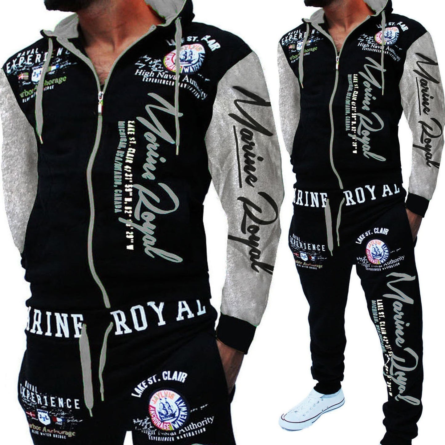 Men Tracksuit 2 Piece Tops and Pants