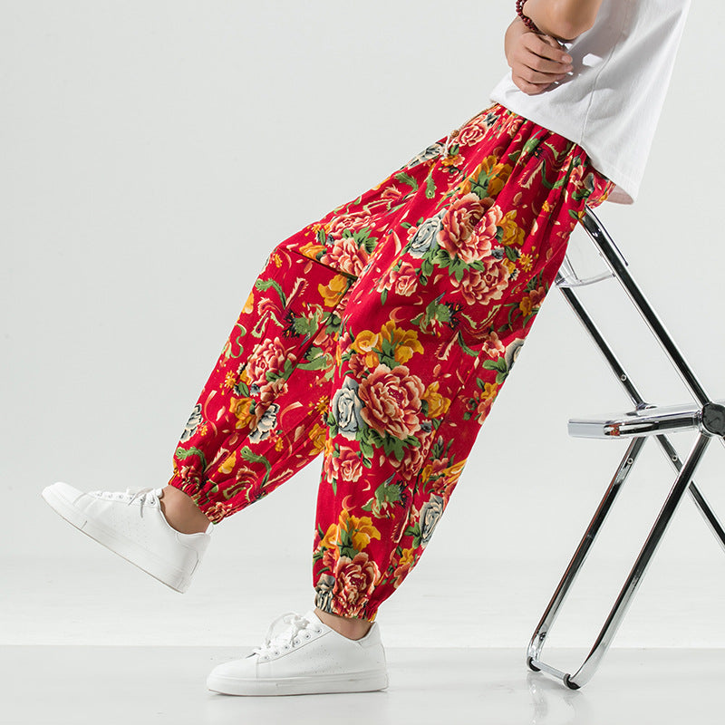 Breathable Cotton And Linen Casual  Pants