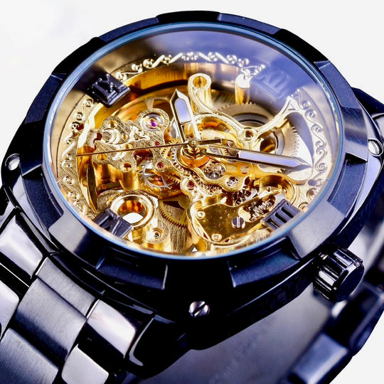 Golden Waterproof  Mechanical Watch