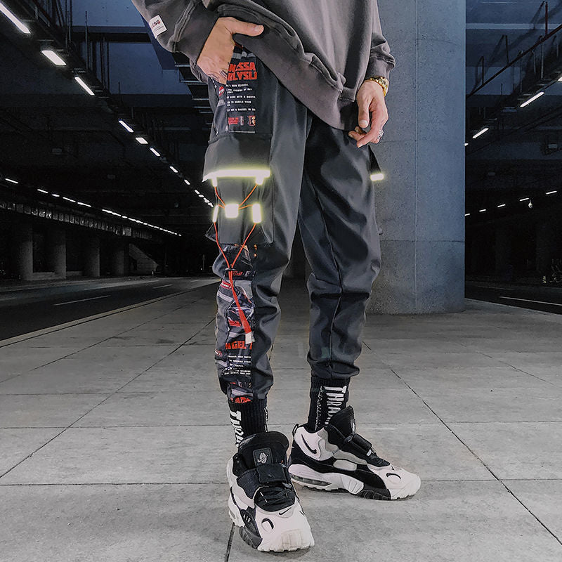 strapped men's cropped casual jogger