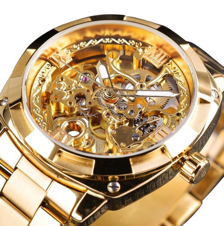 Golden Waterproof  Mechanical Watch