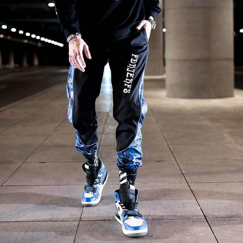 strapped men's cropped casual jogger