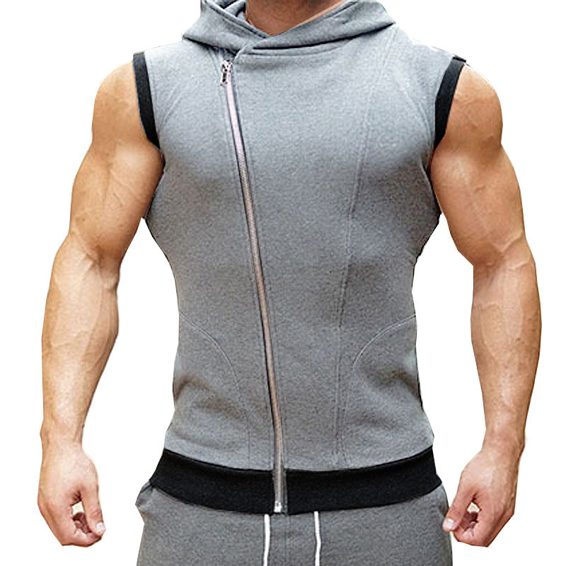 Colorblock Men's Hooded Vest