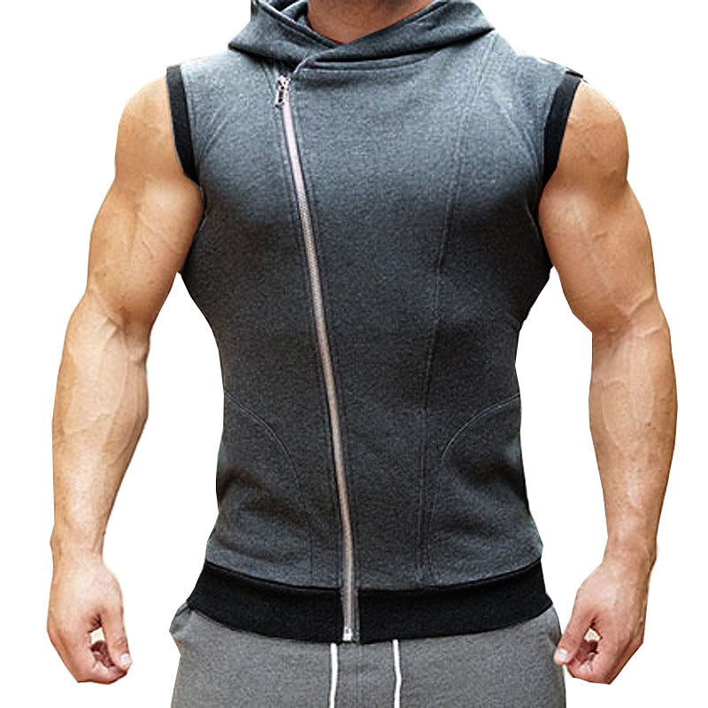 Colorblock Men's Hooded Vest