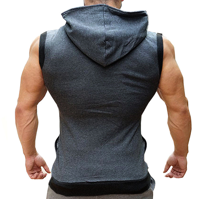 Colorblock Men's Hooded Vest