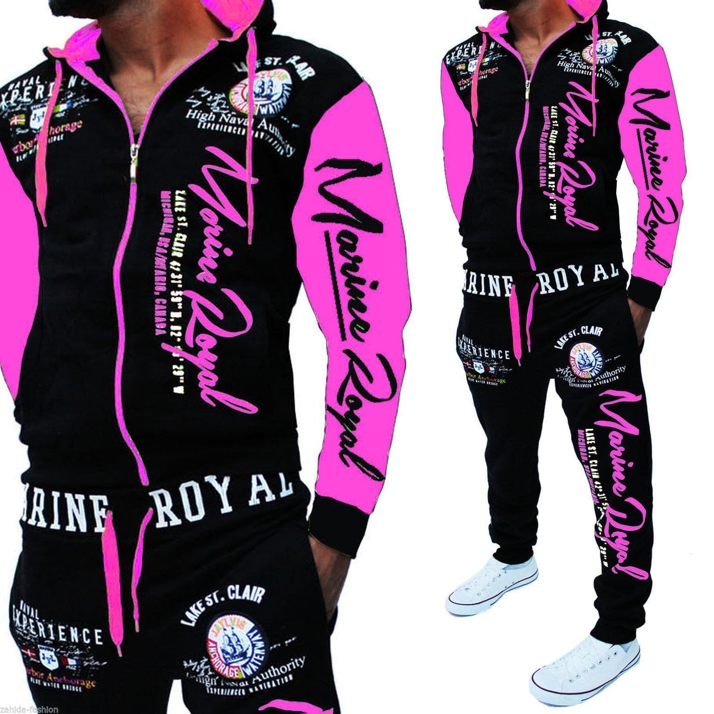 Men Tracksuit 2 Piece Tops and Pants